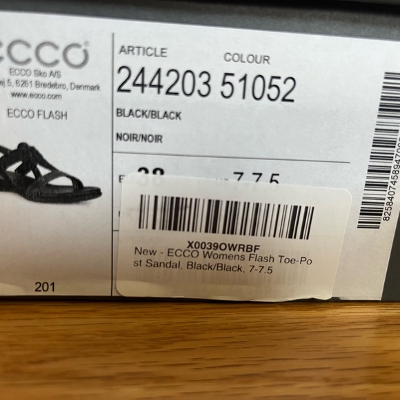 Ecco Flash sandal NWB 38/7-7.5 - Picture 2 of 6